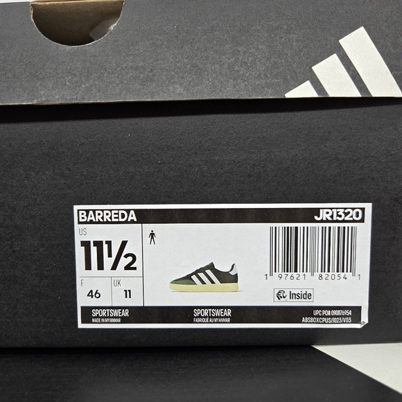 New adidas Barreda Lifestyle Collegiate Green Core White Men\'s Shoes Size 11.5 main image 5